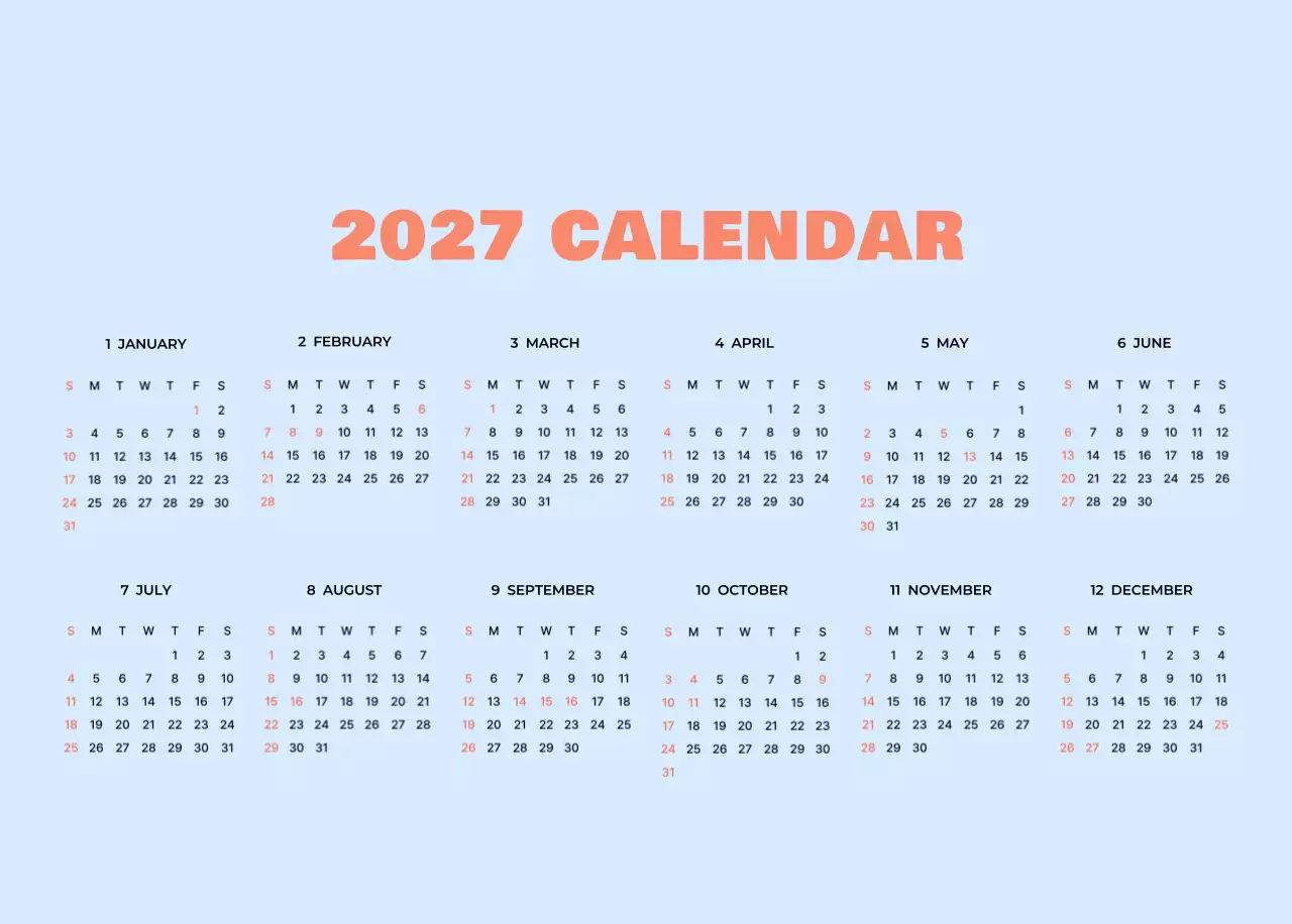 베이지 아기자기한 가족 달력