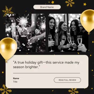 Black Elegant New Year Quote Social Media Post