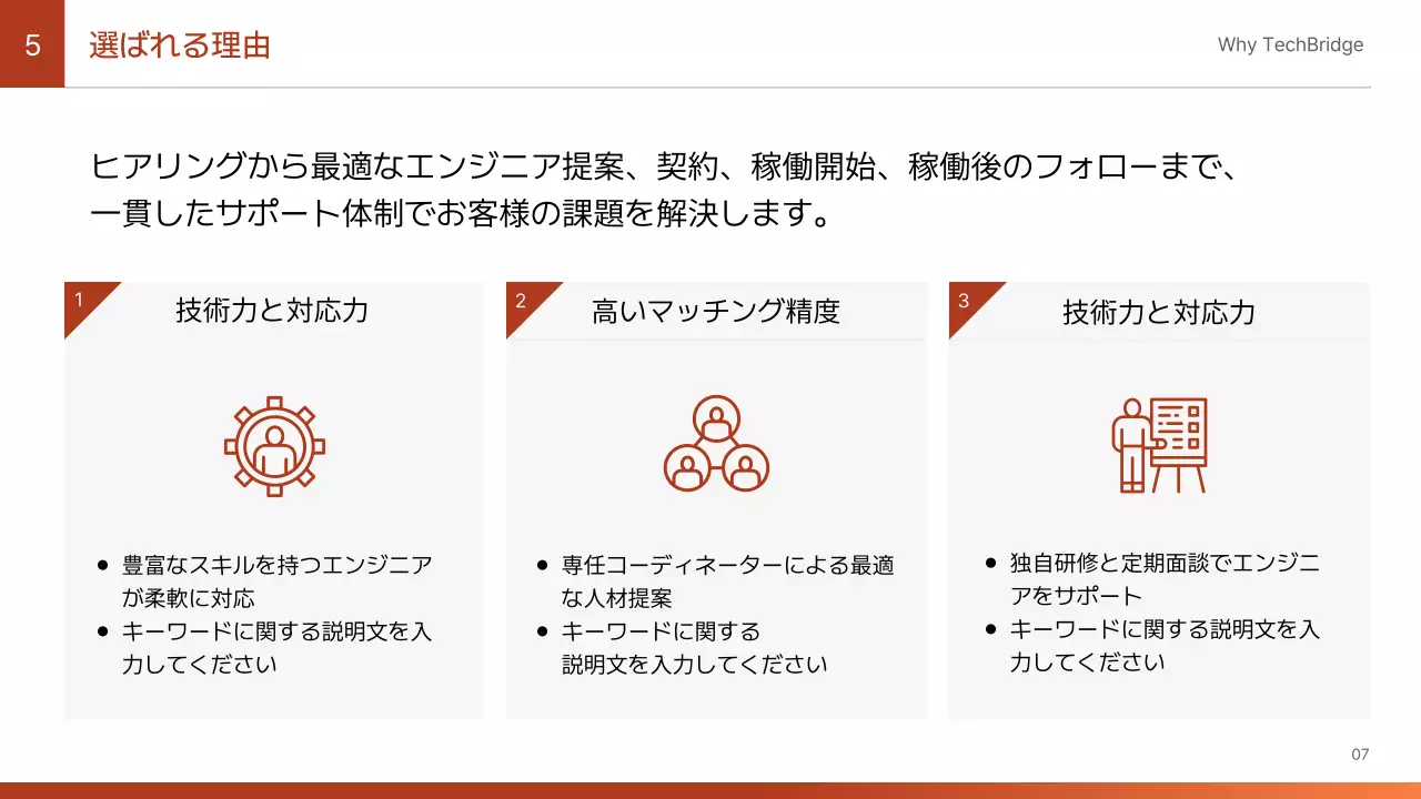 赤 シンプル 会社案内 プレゼンテーション