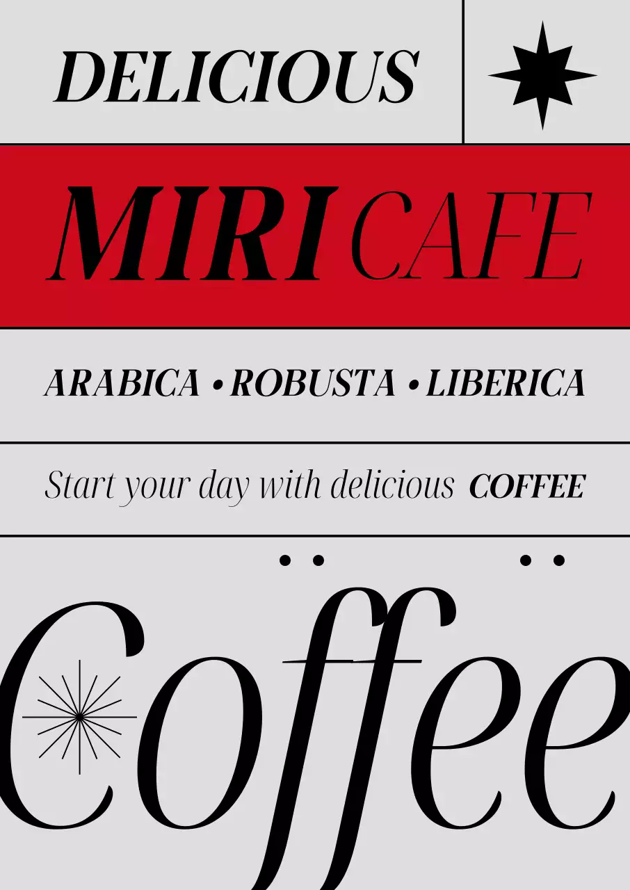 빨강 모던 카페 광고