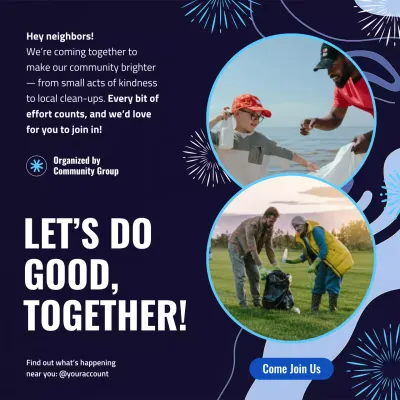 Blue Modern Community Event Announcement Instagram Post