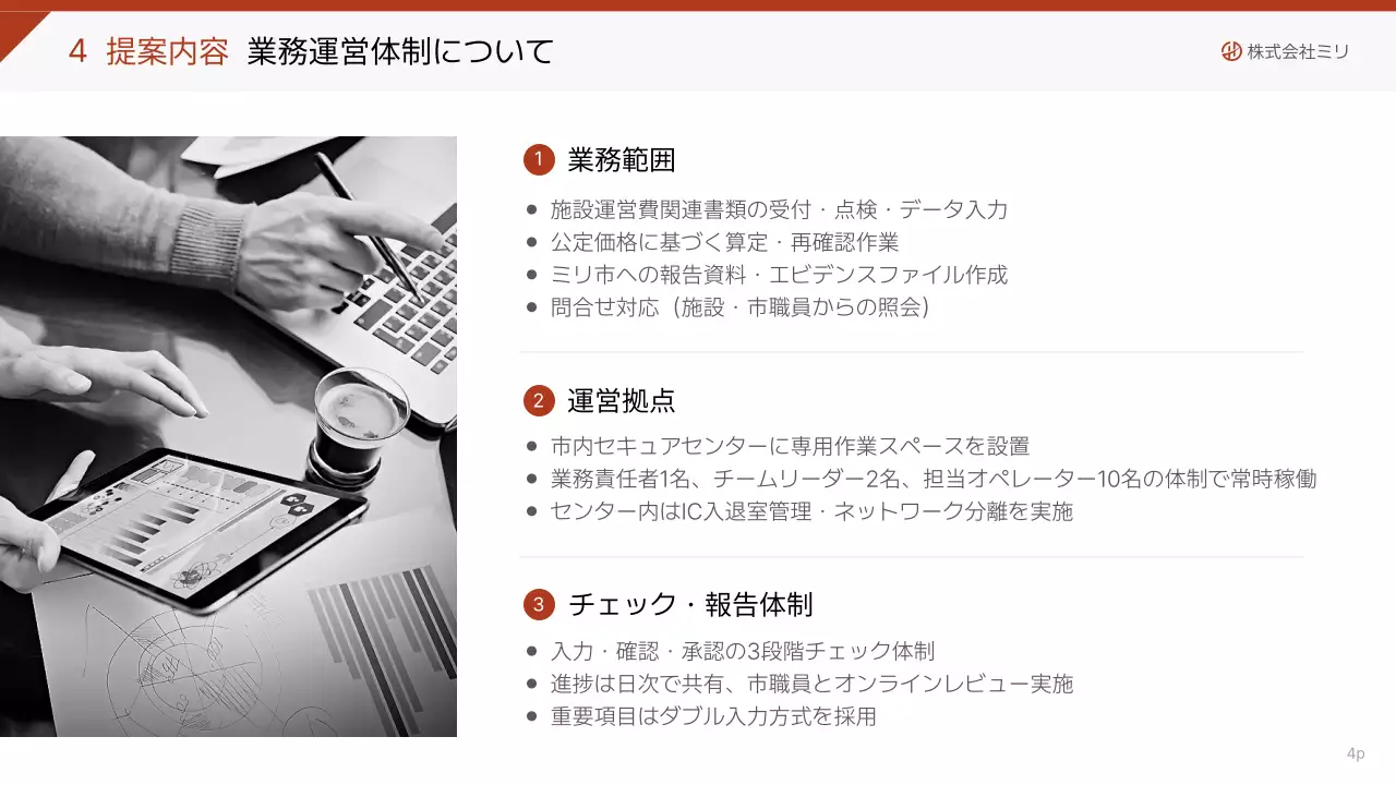 白黒 シンプル ビジネス 提案書 プレゼンテーション