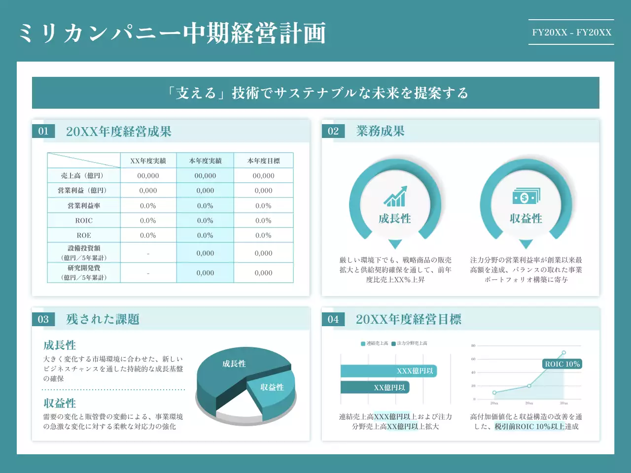 青 シンプル 経営 計画書