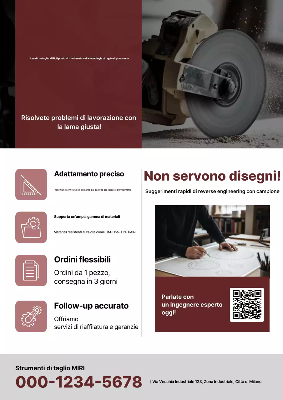 Pubblicità del produttore moderno rosso