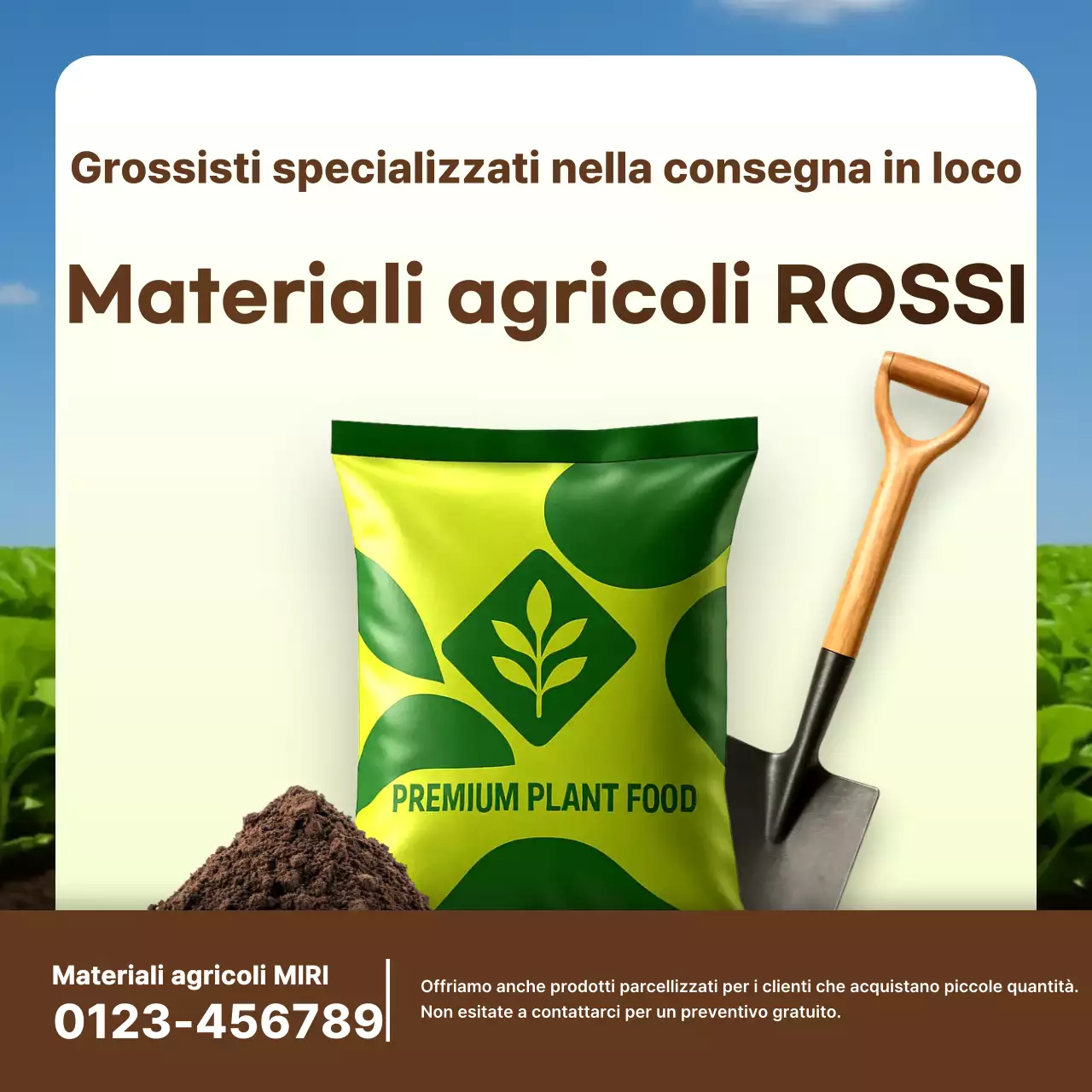 Pubblicità sull'agricoltura moderna verde