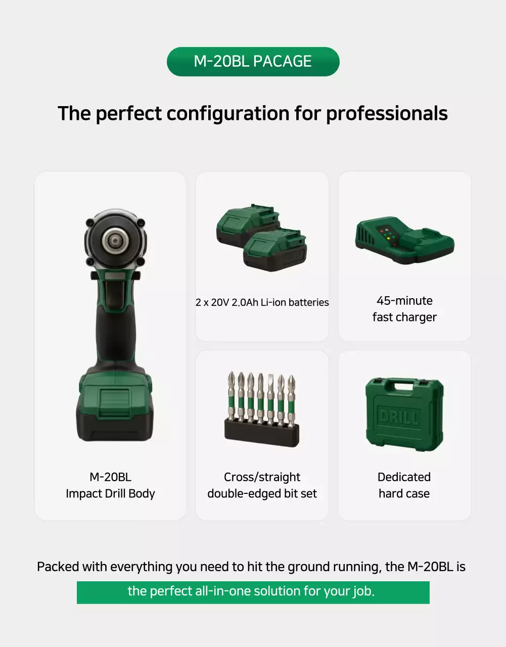 Anúncio de ferramentas elétricas modernas e ecológicas