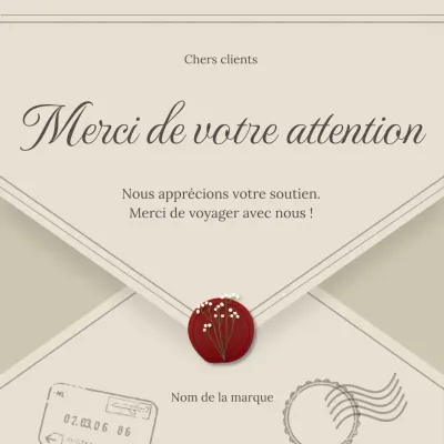 Beige Mini Classique Vœux de Nouvel An Square pour les réseaux sociaux