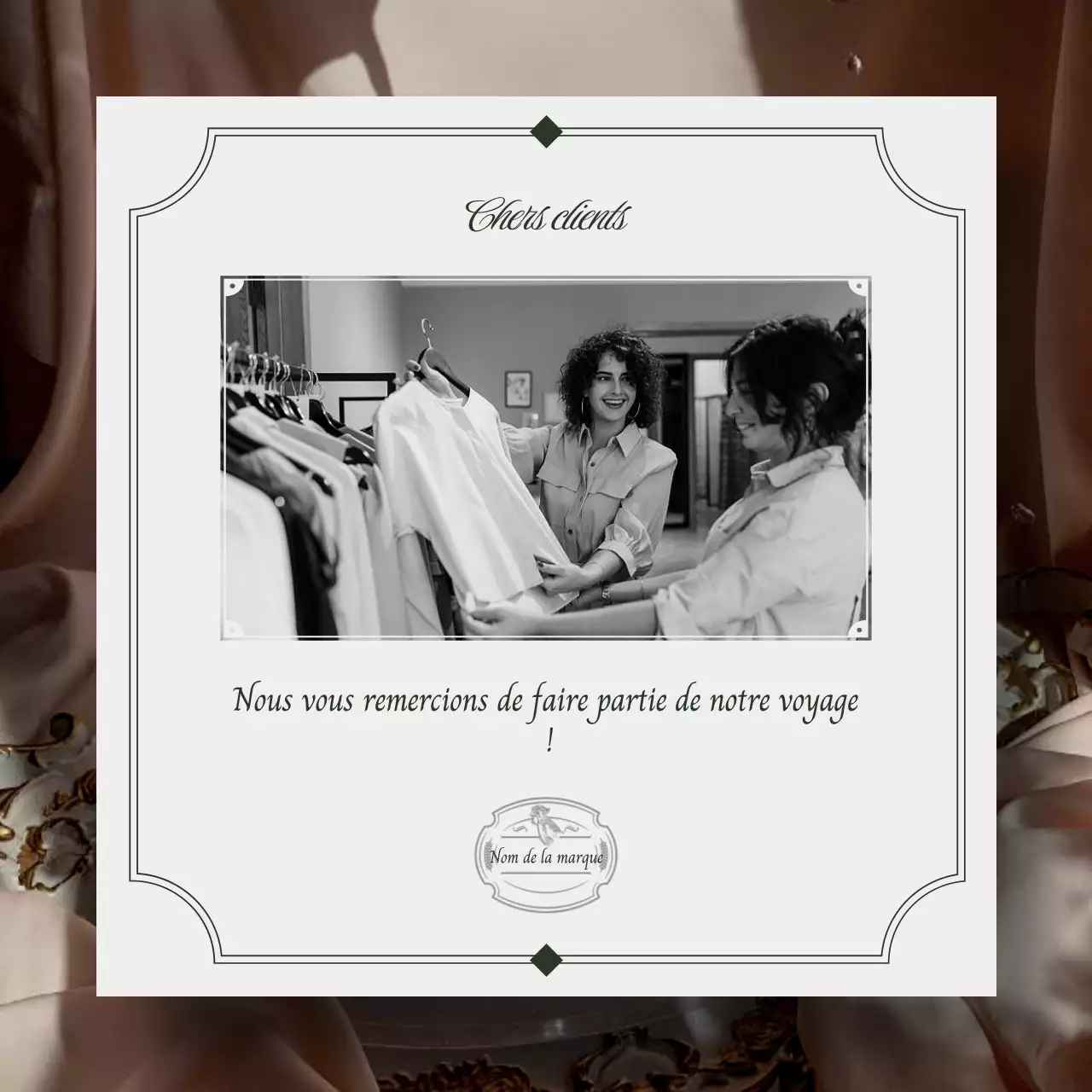 Carte de vœux minimaliste grise et verte pour le Nouvel An sur les réseaux sociaux