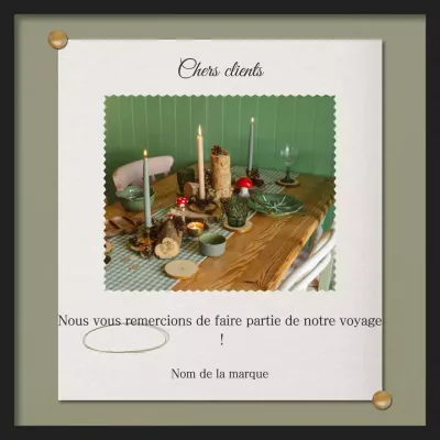 Carte de vœux minimaliste verte et beige pour le Nouvel An sur les réseaux sociaux