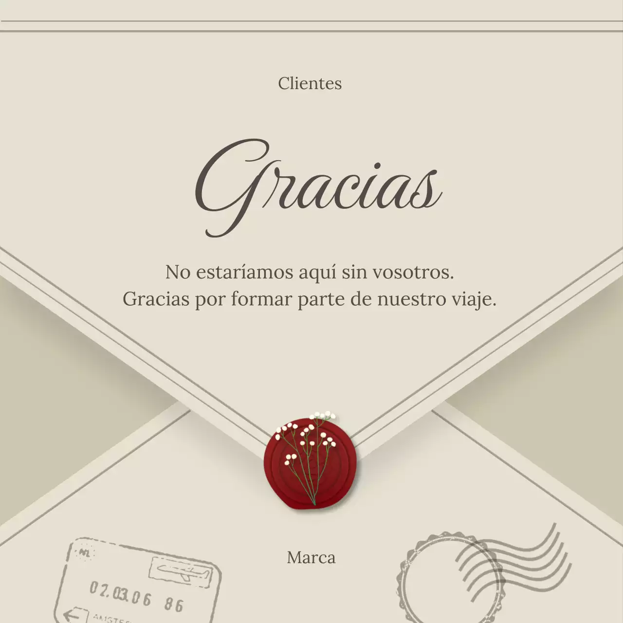 Beige Minimalista Clásico Felicitaciones de Año Nuevo Cuadrado para Redes Sociales