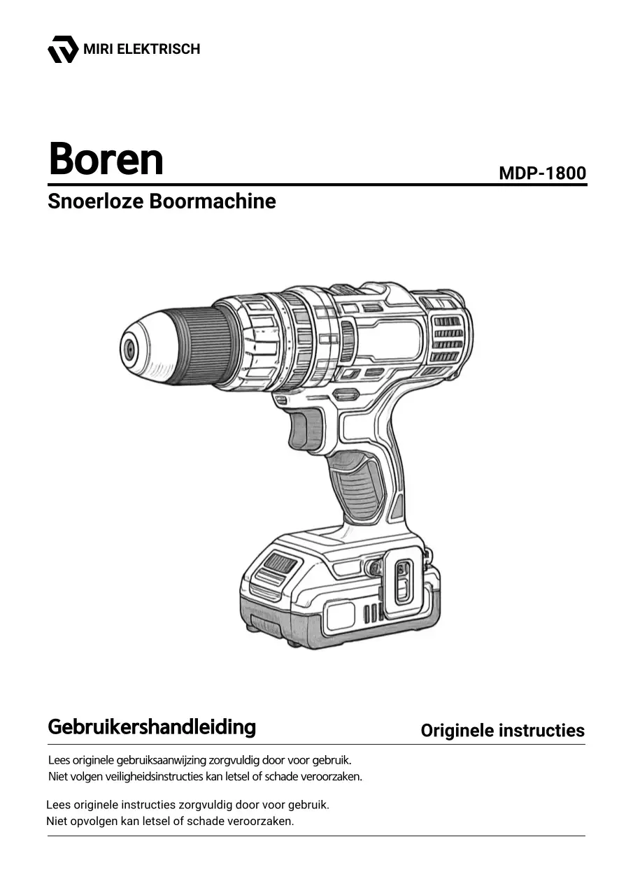 Zwarte eenvoudige elektrische boormachine gebruikershandleiding