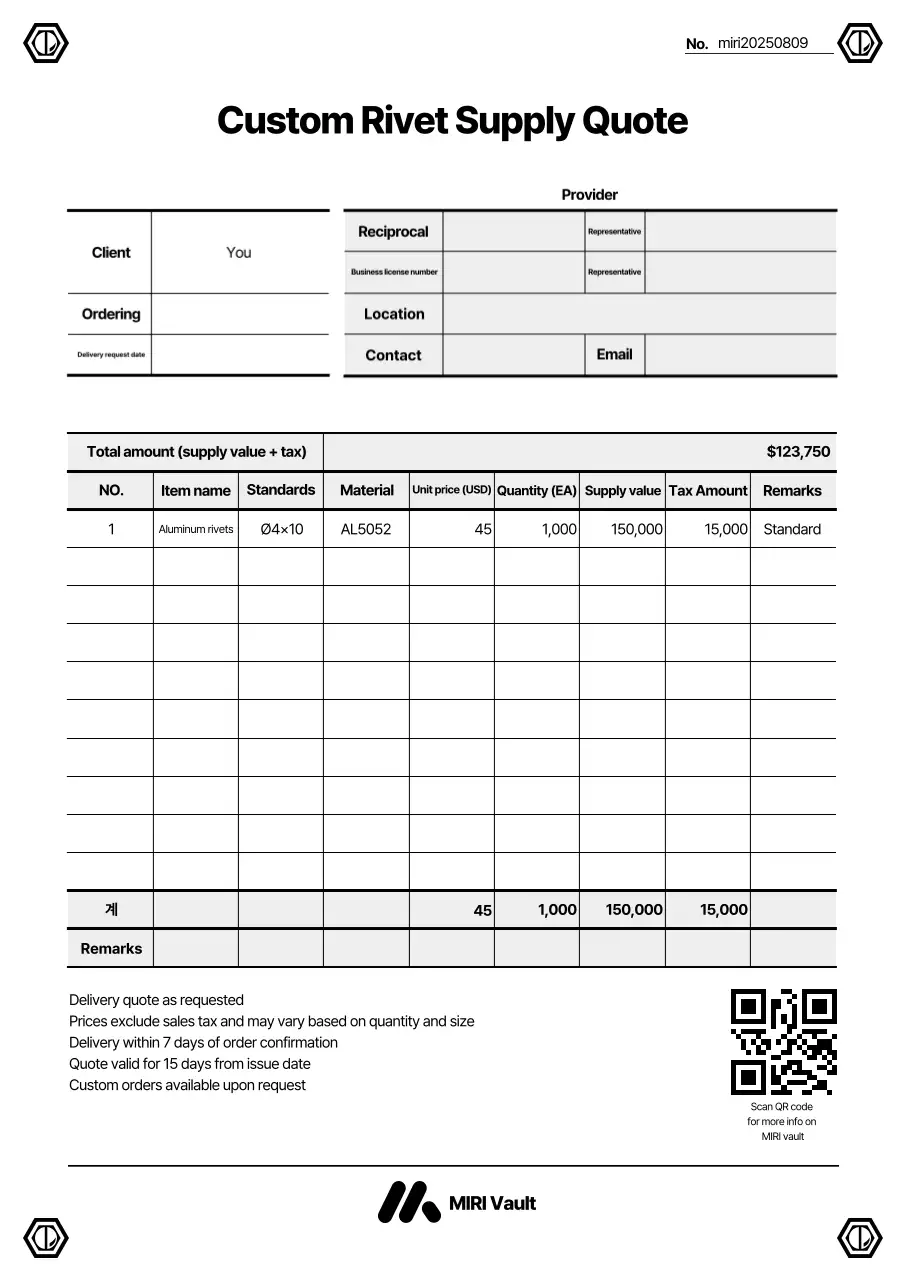 Giao thông tin báo giá cơ bản đen trắng