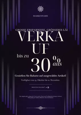 Lila-weißes modernes minimalistisches Neujahrs-Verkaufsplakat