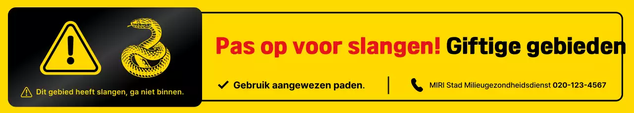 Gele eenvoudige gevarenveiligheidsinstructies