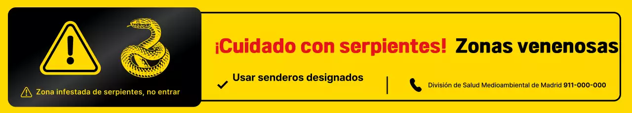 Instrucciones de seguridad amarillas para peligros simples