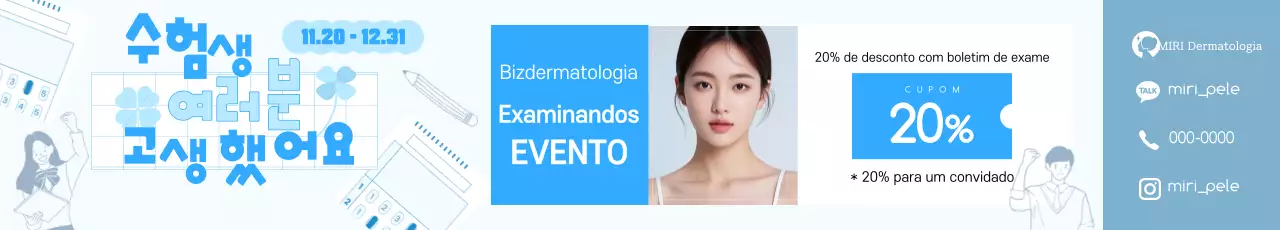 Promoção de Eventos Simples em Dermatologia Azul