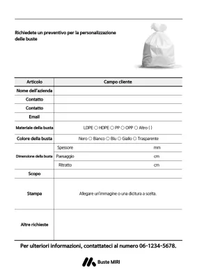 Richiesta di design personalizzato bianco pulito