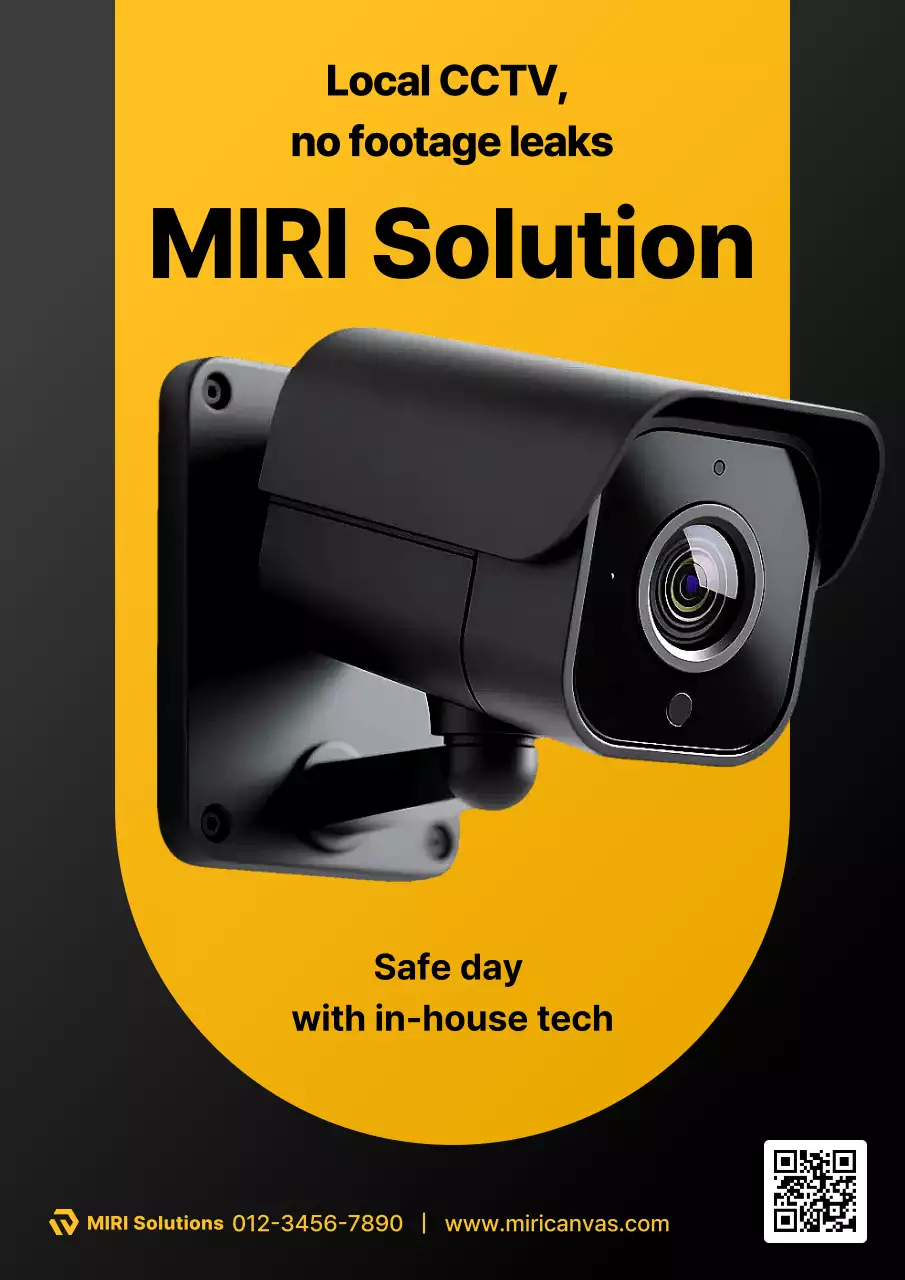 Quảng cáo an ninh hiện đại màu cam