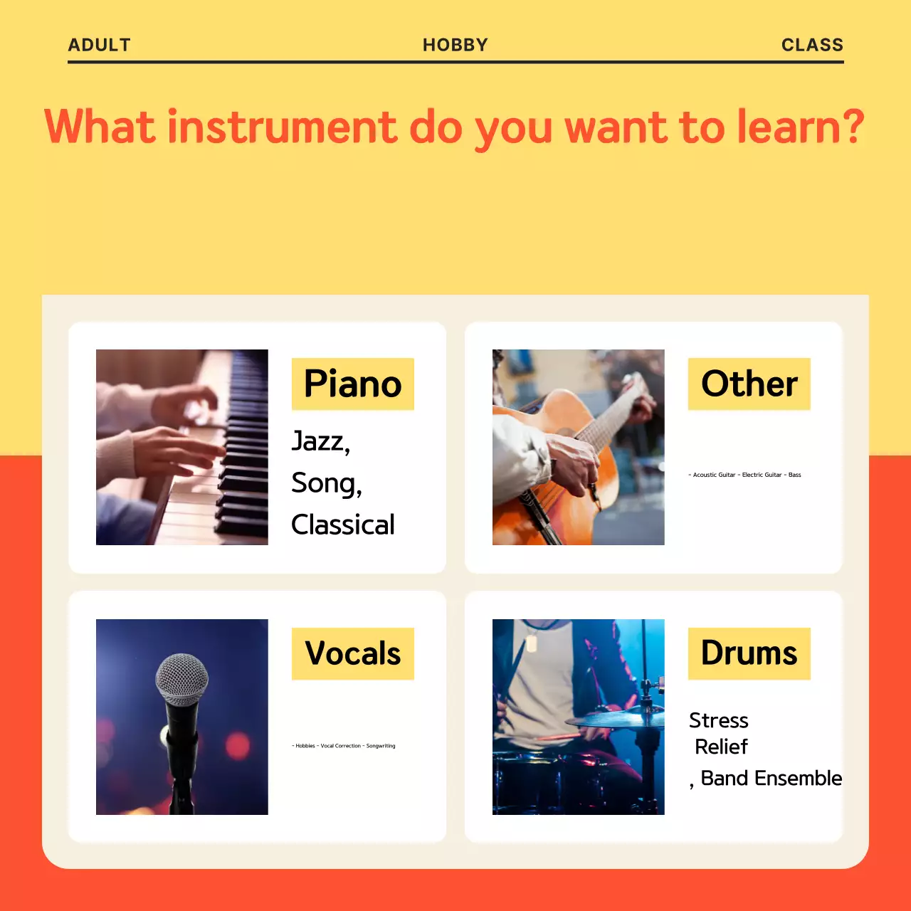 Yellow Simple Music Advertisement