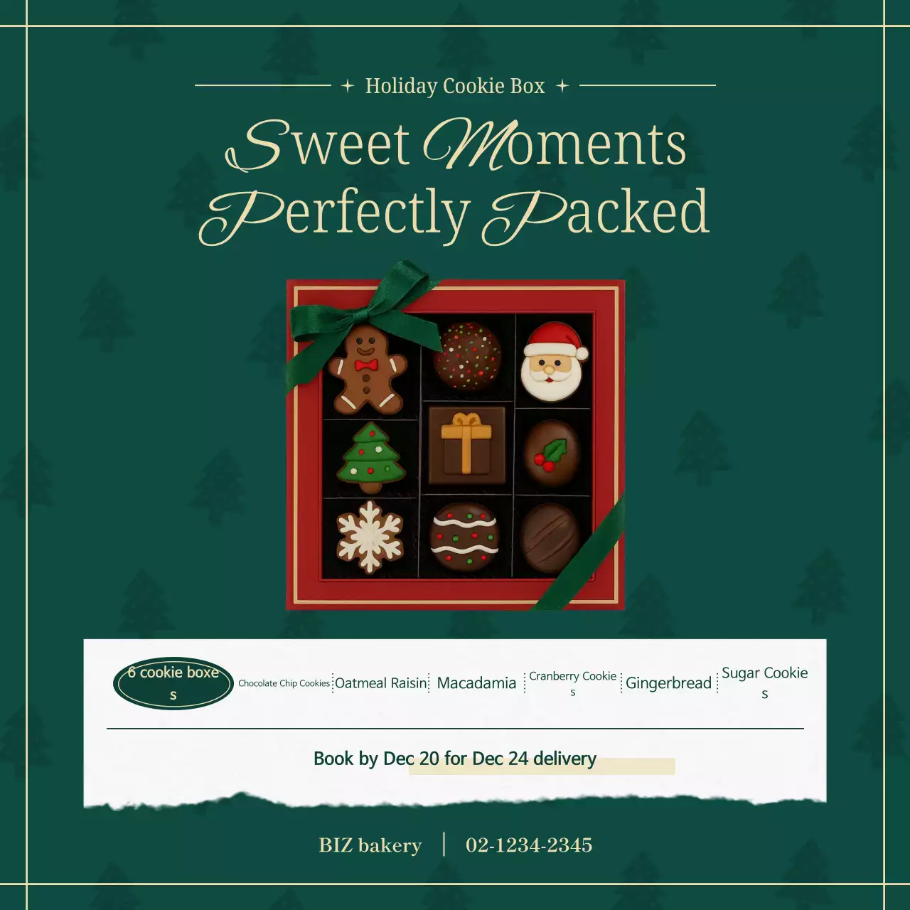 Green Vintage Christmas Product Promotion