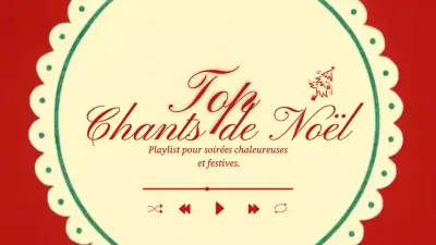 Playlist de Noël vintage rouge