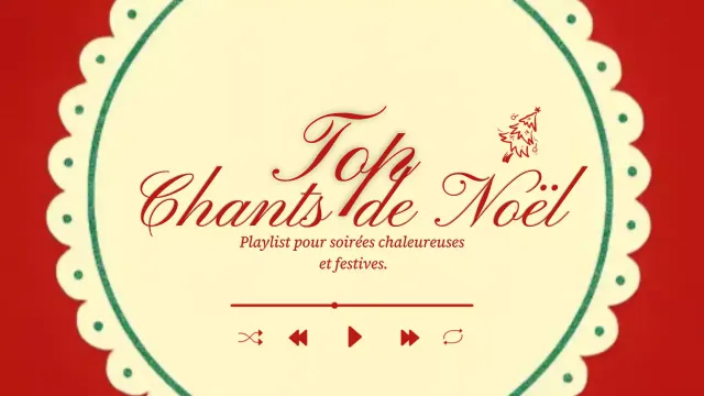 Playlist de Noël vintage rouge