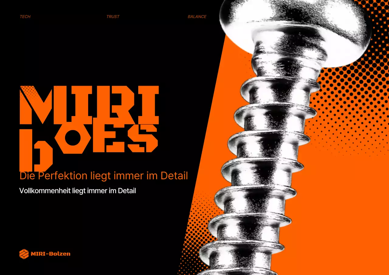 Bolt-Anzeige mit ausdrucksstarkem und schlichtem Artwork