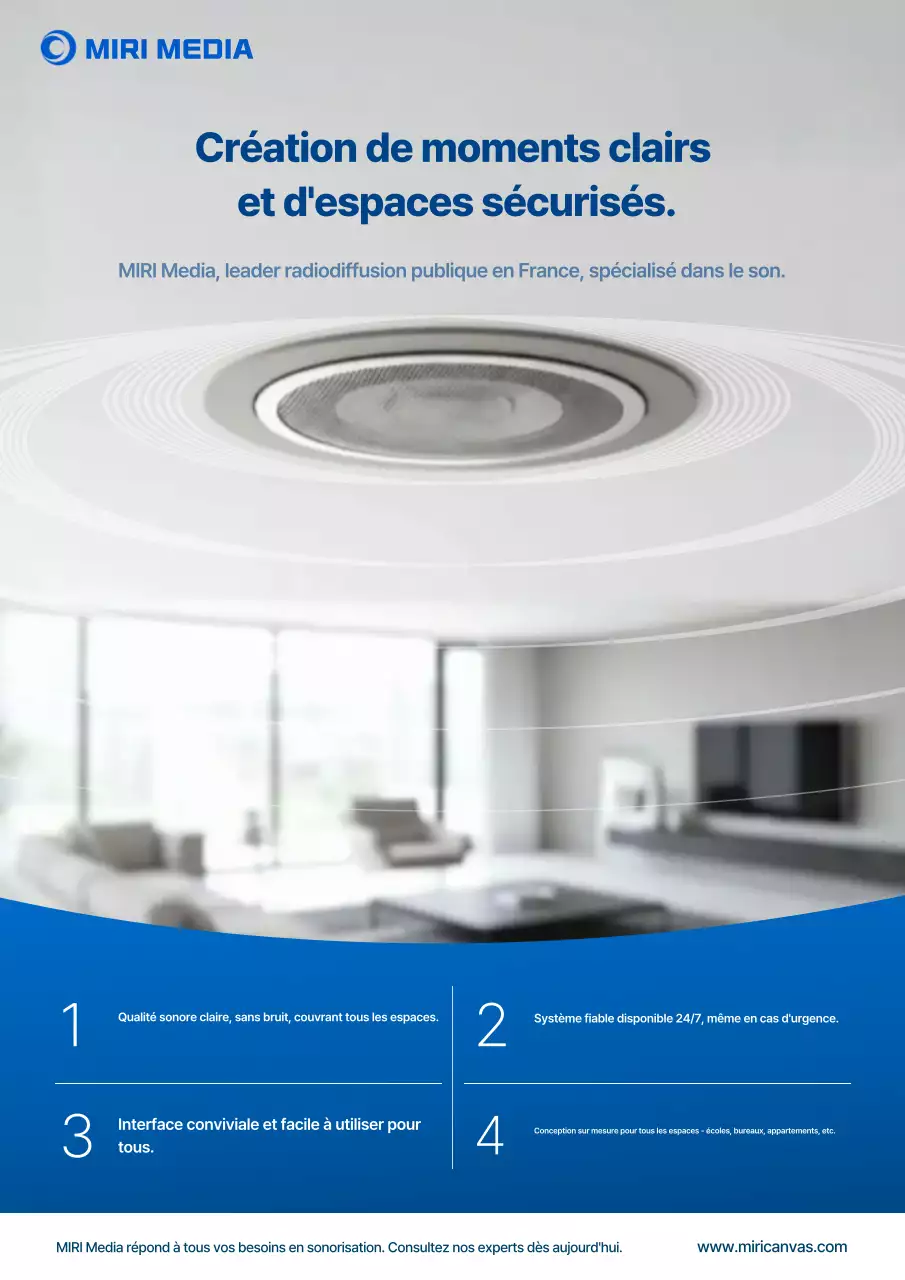 Promotion du système de radiodiffusion moderne blanc