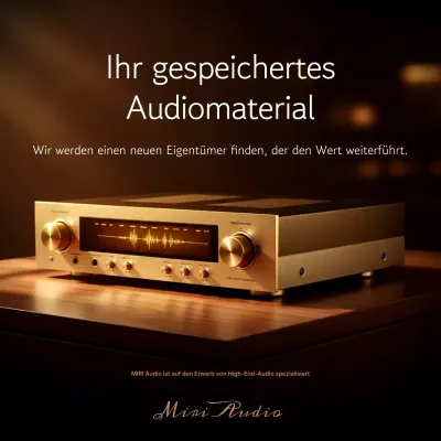 Goldene Vintage-Audio-Werbung