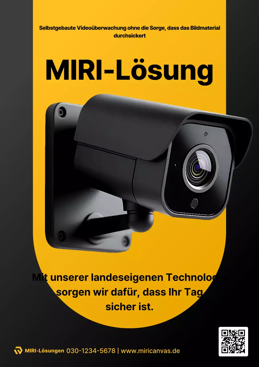 Orange Modern Security Anzeige