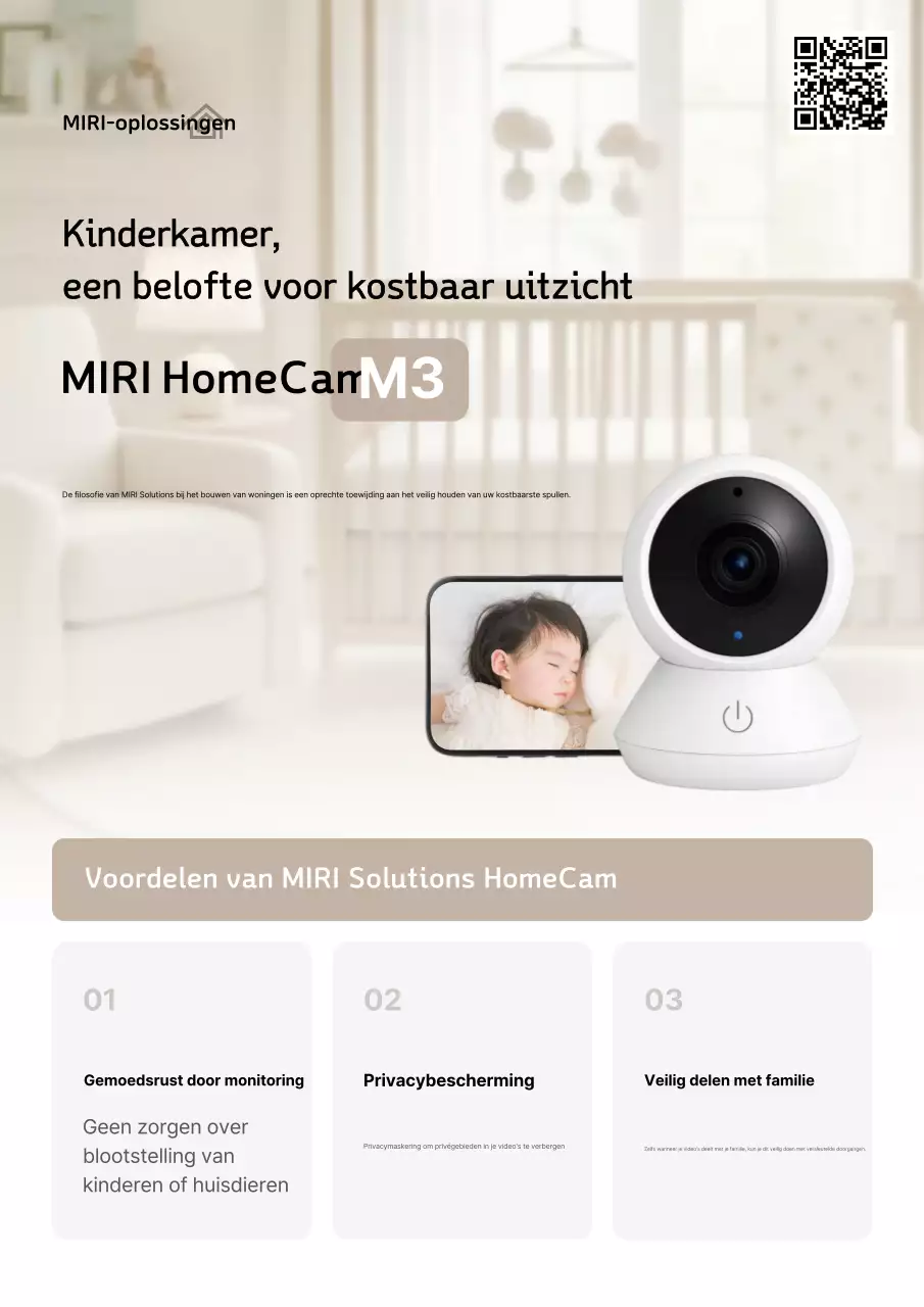 Beige moderne huiscamera-advertentie