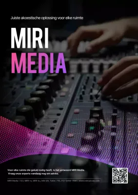 Zwarte moderne geluidsadvertentie