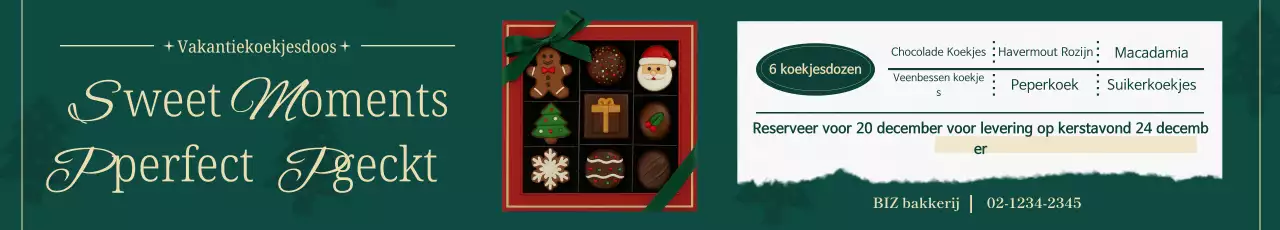 Groene Vintage Kerstproductpromotie