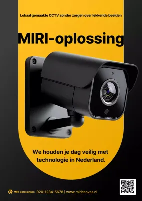 Oranje moderne beveiligingsadvertentie