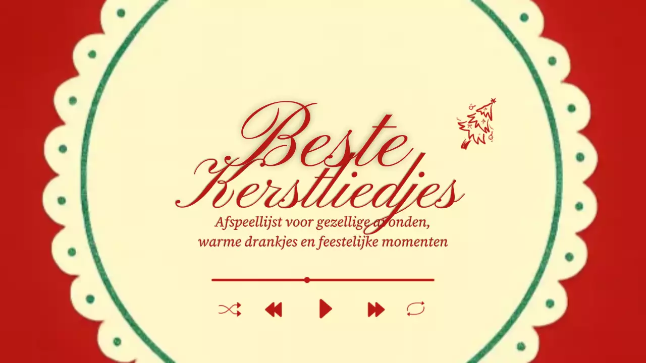 Rode vintage kerstafspeellijst