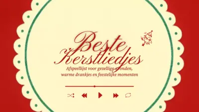 Rode vintage kerstafspeellijst