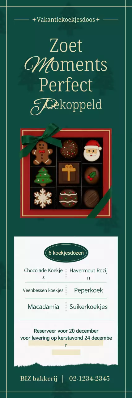 Groene Vintage Kerstproductpromotie