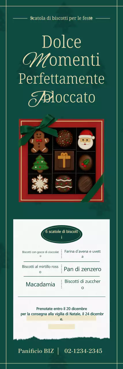 Promozione del prodotto natalizio vintage verde