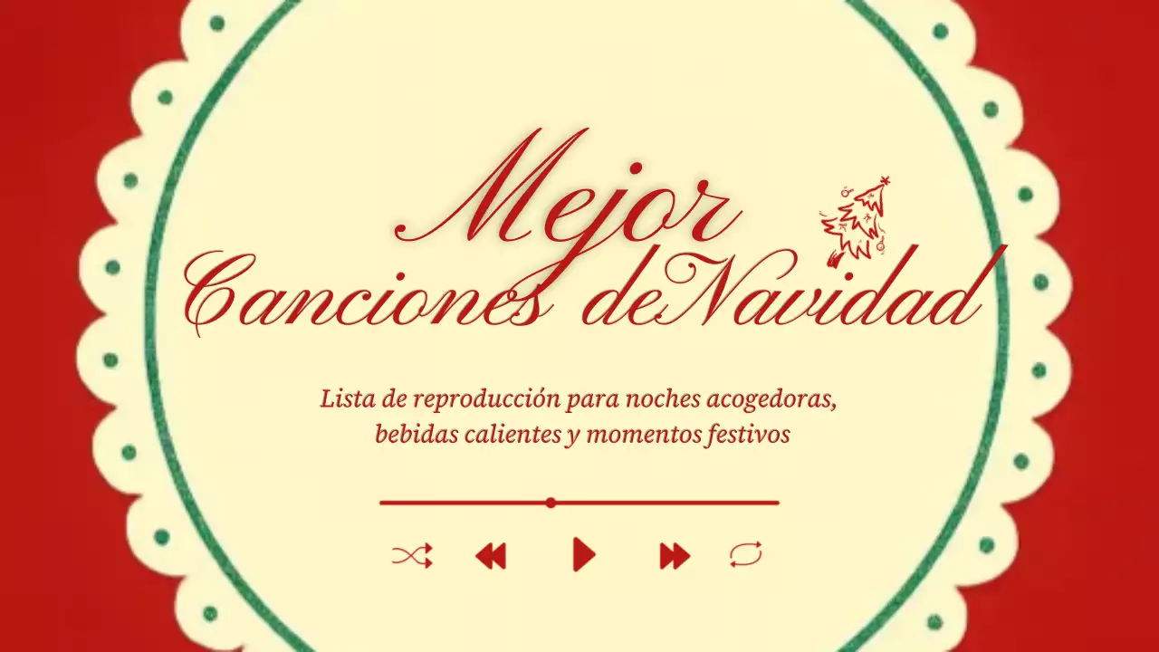 Lista de reproducción navideña vintage roja