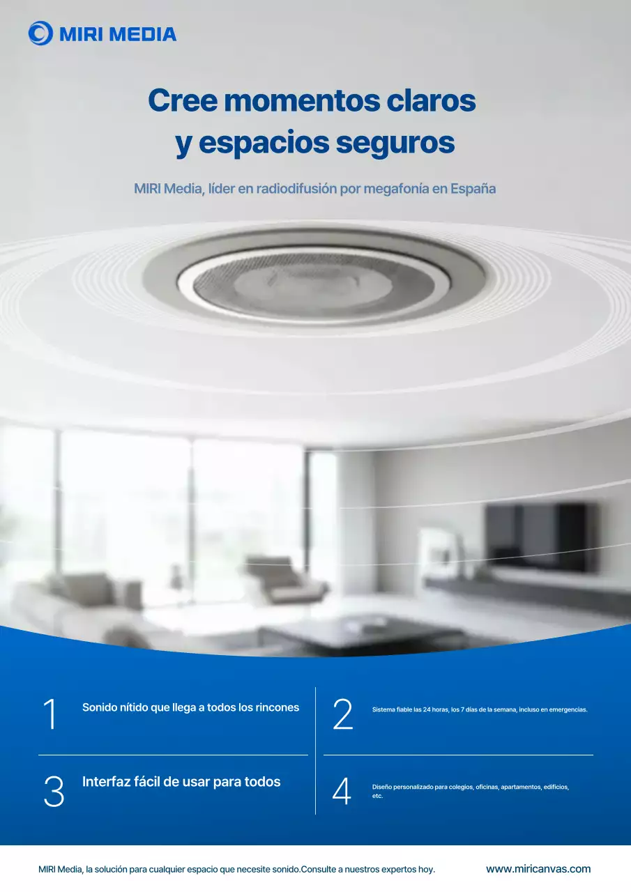 Promoción del sistema de radiodifusión moderno blanco