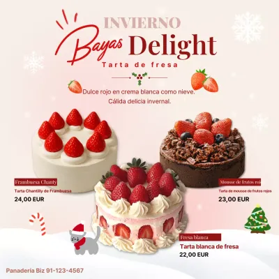 Promoción de pastelito rosa para bebés