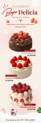 Promoción de pastelito rosa para bebés