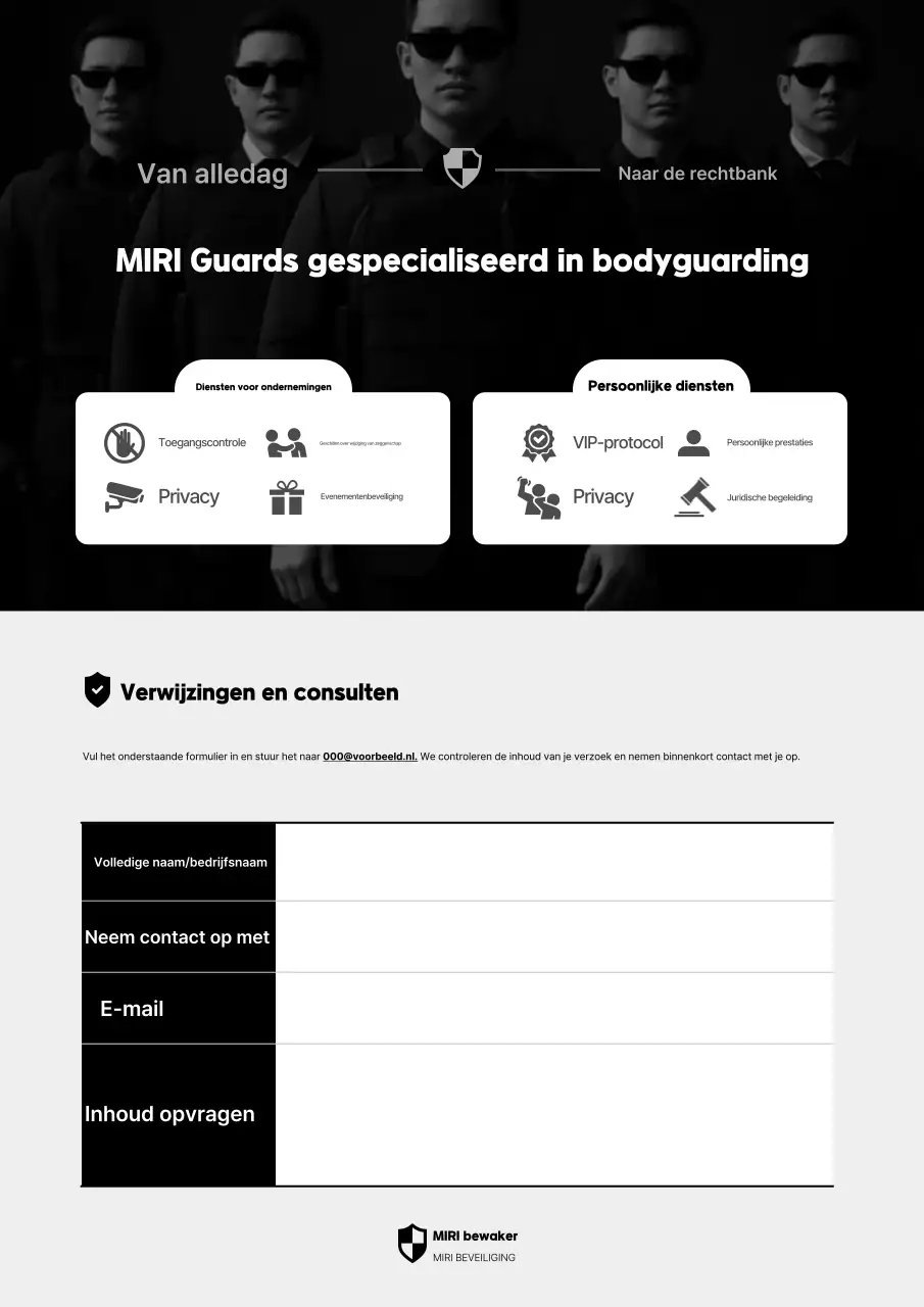 Zwarte Eenvoudige Beveiligingsdienst Promotie