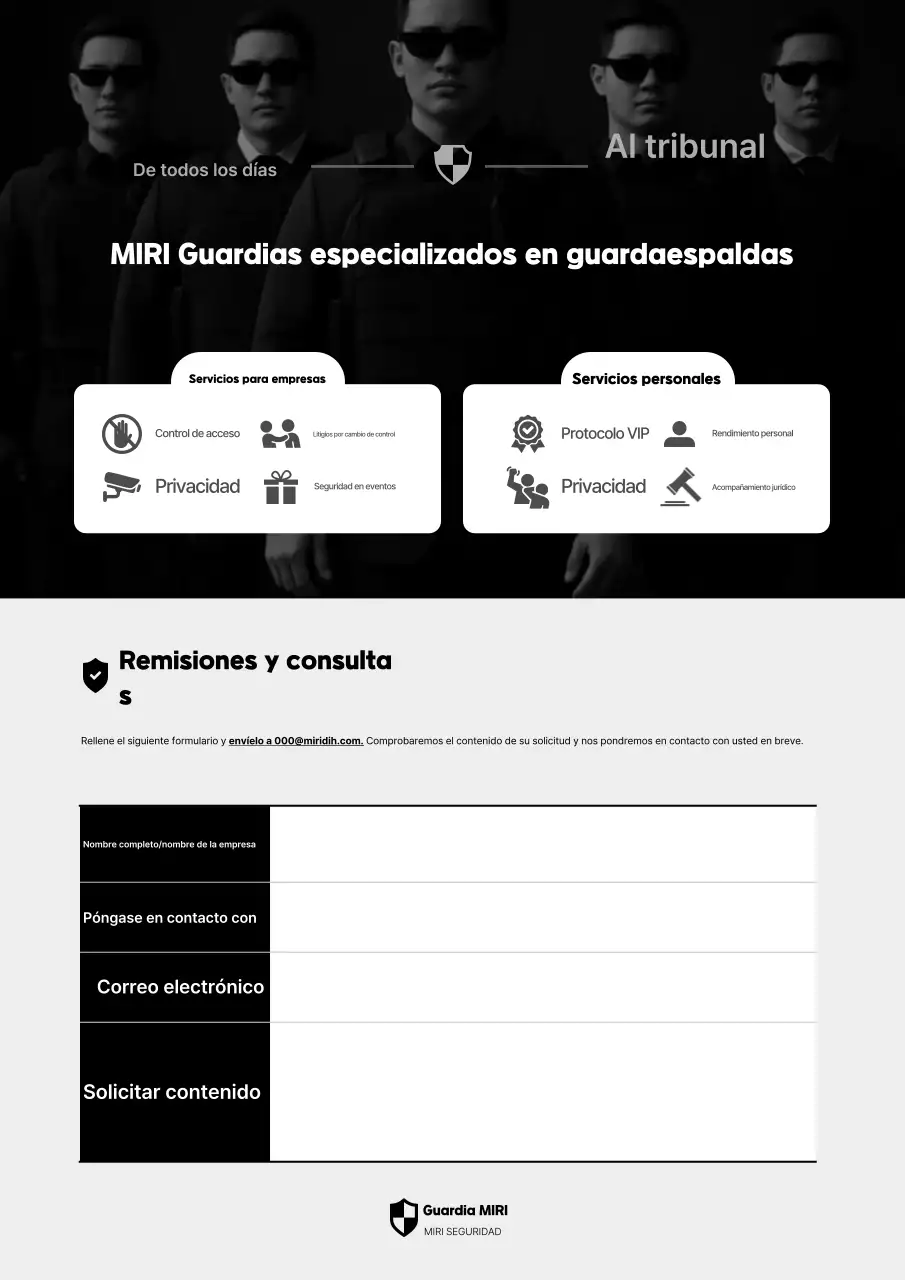 Promoción del servicio de seguridad Black Simple