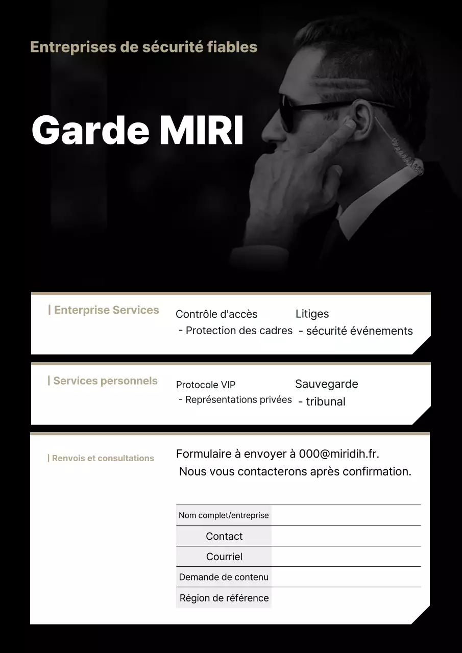 Publicité Black Modern Security