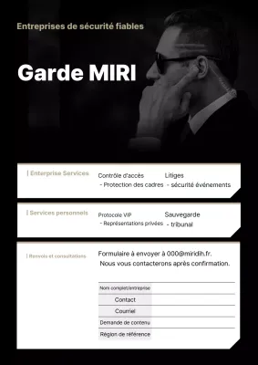 Publicité Black Modern Security