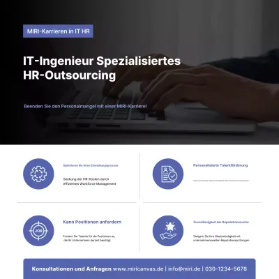 Blue Modern Human Resources Werbung