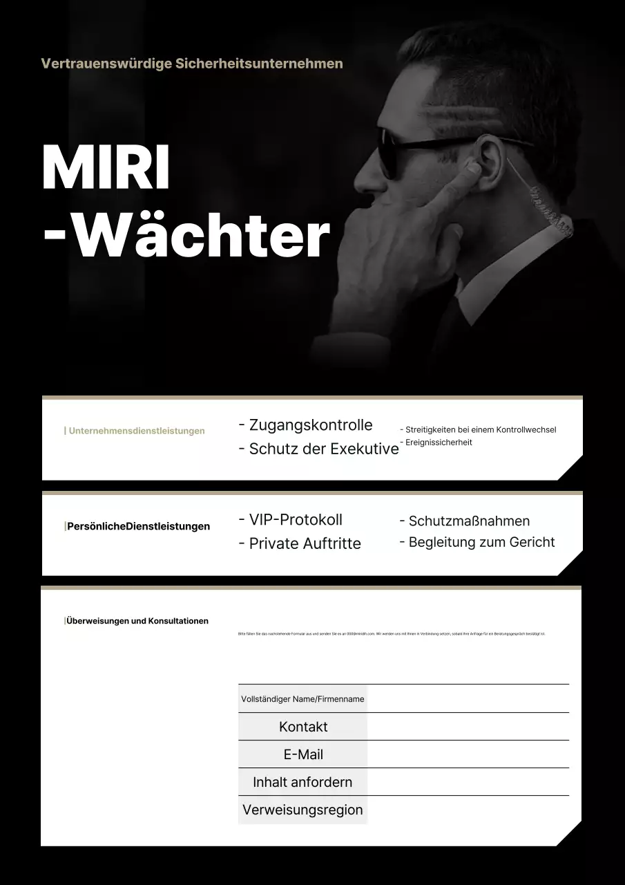 Schwarze moderne Sicherheitsanzeige