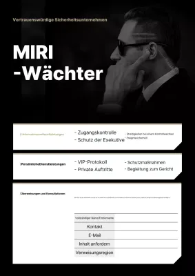 Schwarze moderne Sicherheitsanzeige