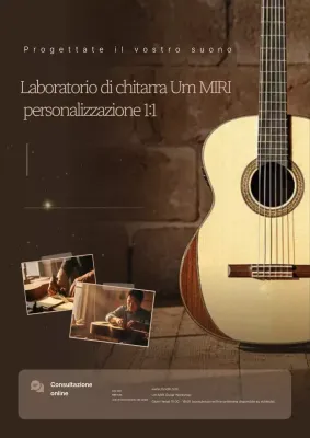 Pubblicità di uno strumento musicale tradizionale beige